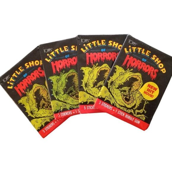 Little Shop Of Horrors 1986 Topps Sticker Wax Packs. Get 4 Packs !!! VINTAGE - Picture 3 of 7